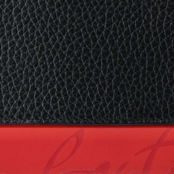 Christian Louboutin Paloma Bifold Wallet Black Red - Picture 4 of 7